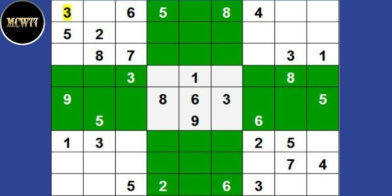 Cách chơi sudoku - Điền số từ 1 đến 9 vào các ô trống